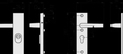 Abus veiligheidsbeslag KSZS 55 mm F1 met doorlopende deurkruk SKG***