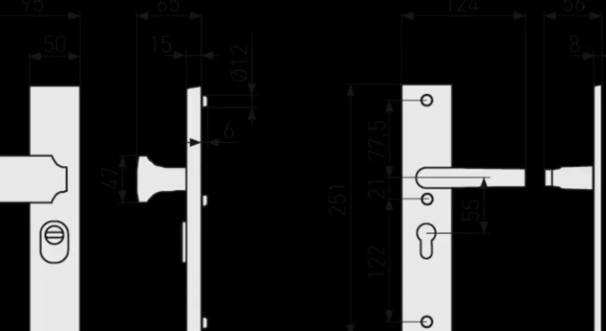 Abus veiligheidsbeslag LSZS 55 mm F1 SKG***
