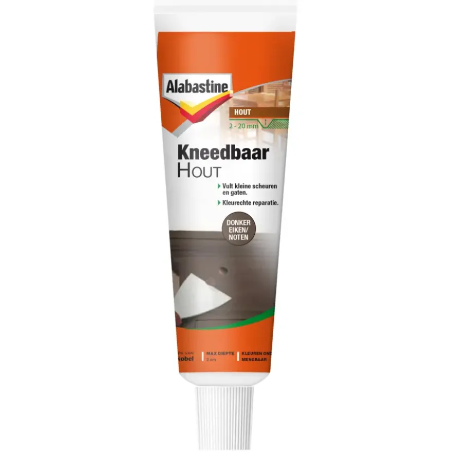 Alabastine kneedbaar donker eiken hout 75 ml
