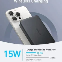 Anker MagGo Slim powerbank snelladen 10.000 mAh zwart