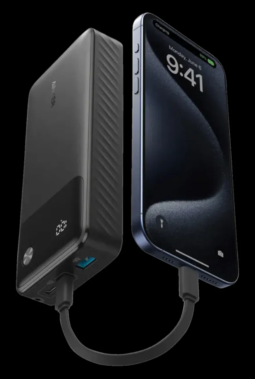 Anker powerbank snelladen 20.000 mAh zwart