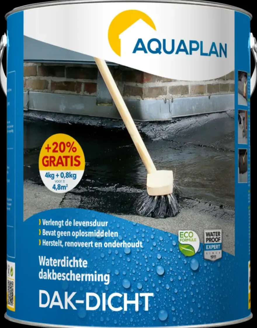 Aquaplan Dak-Dicht renovatiecoating 4 liter + 20% gratis