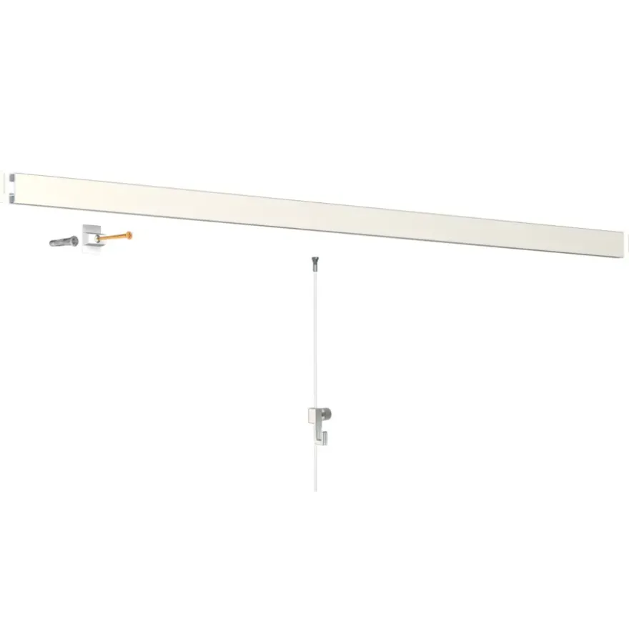 Artiteq Click Rail schilderij ophangsysteem compleet 6 meter créme-wit RAL 9010