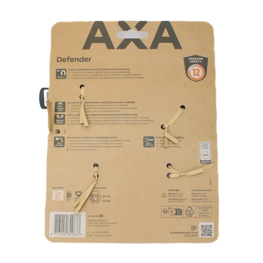 AXA Defender ringslot zwart