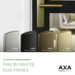 AXA deurkrukset Curve Blok aluminium blindschild klaviersleutel