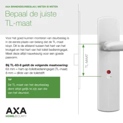 AXA deurkrukset Curve Milan aluminium blindschild zilver wc-/badkamersluiting 63/8