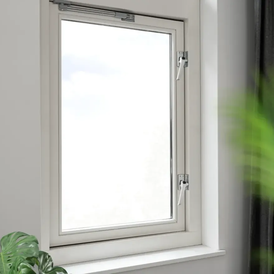 AXA Raamsluiting met drukknop links aluminium