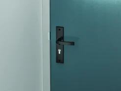 AXA veiligheidsbeslag Edge voordeur zwart langschild met SKG 3-sterren 92 mm