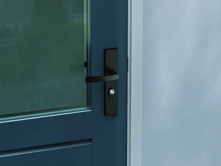 AXA veiligheidsbeslag Edge achterdeur zwart langschild met SKG 3-sterren 55 mm
