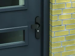 AXA veiligheidsbeslag Oval voordeur zwart langschild met SKG 3-sterren 55 mm