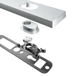 AXA veiligheidsbeslag Oval achterdeur aluminium langschild met SKG 3-sterren 72 mm