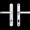 AXA veiligheidsbeslag Oval achterdeur aluminium smal schild met SKG 3-sterren 92 mm