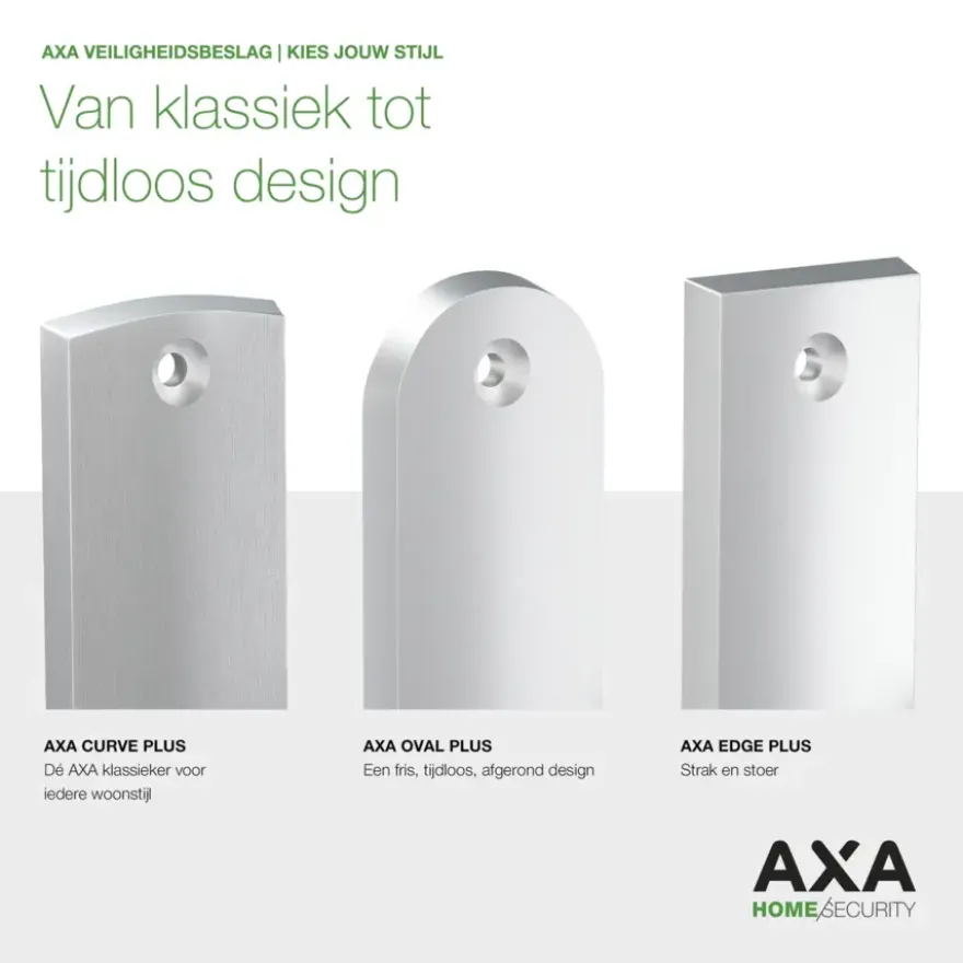 AXA Veiligheidsbeslag Smal met kerntrekbeveiliging SKG-3 sterren voordeur 55 mm