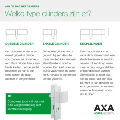 AXA veiligheidscilinder security 30-45mm SKG** gelijksluitend 3 stuks