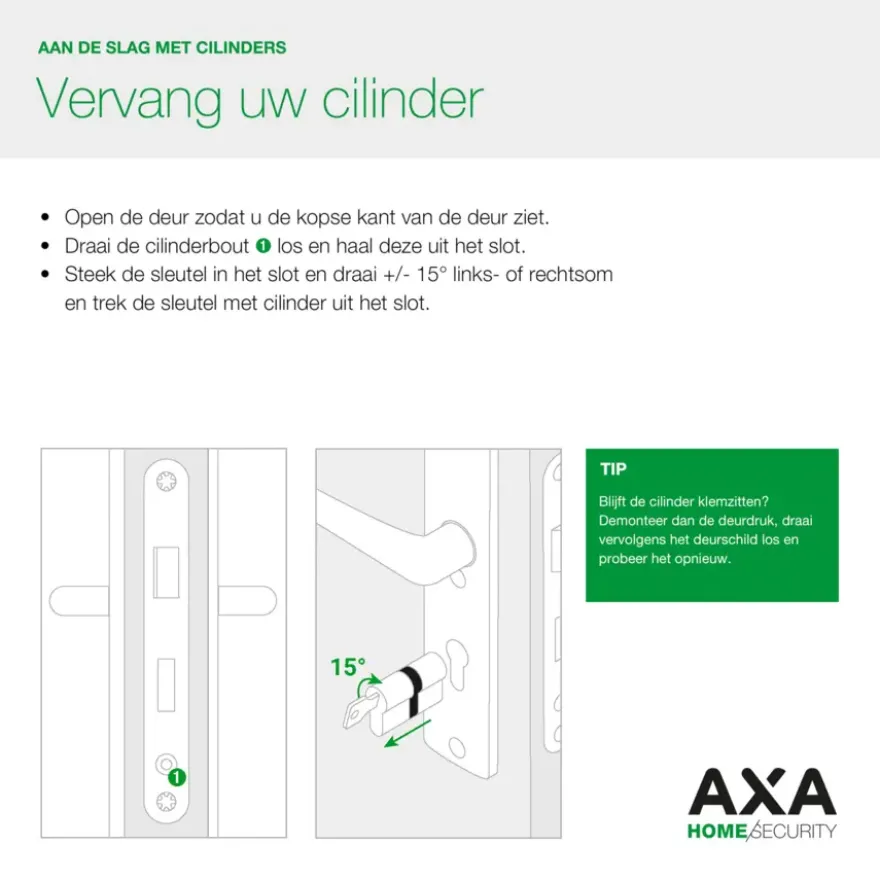 AXA veiligheidscilinder security enkel 30-10mm SKG**