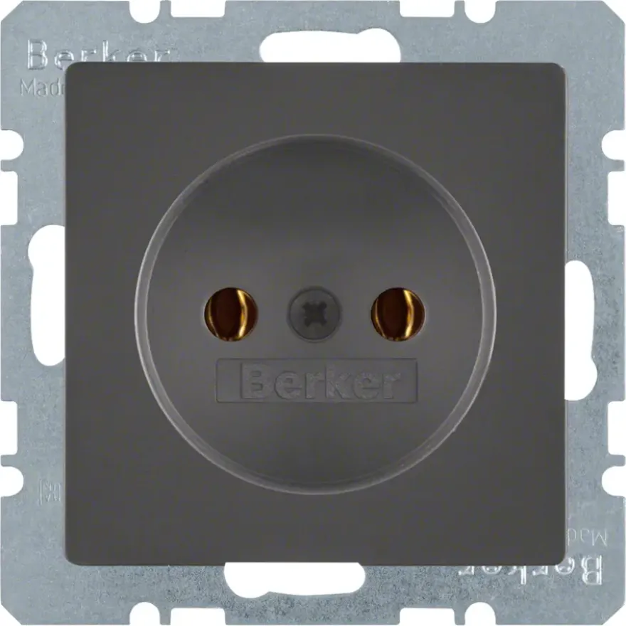Berker Q1 Enkel Stopcontact antraciet