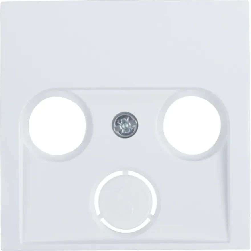 Berker S1 Centraalplaat Radio/TV Wit