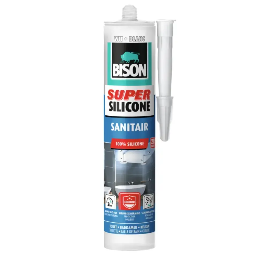 Bison sanitairkit super wit 300 ml