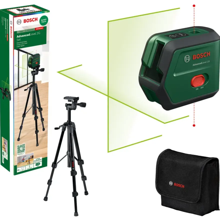 Bosch kruislijnlaser AdvancedLevel 2G - Set