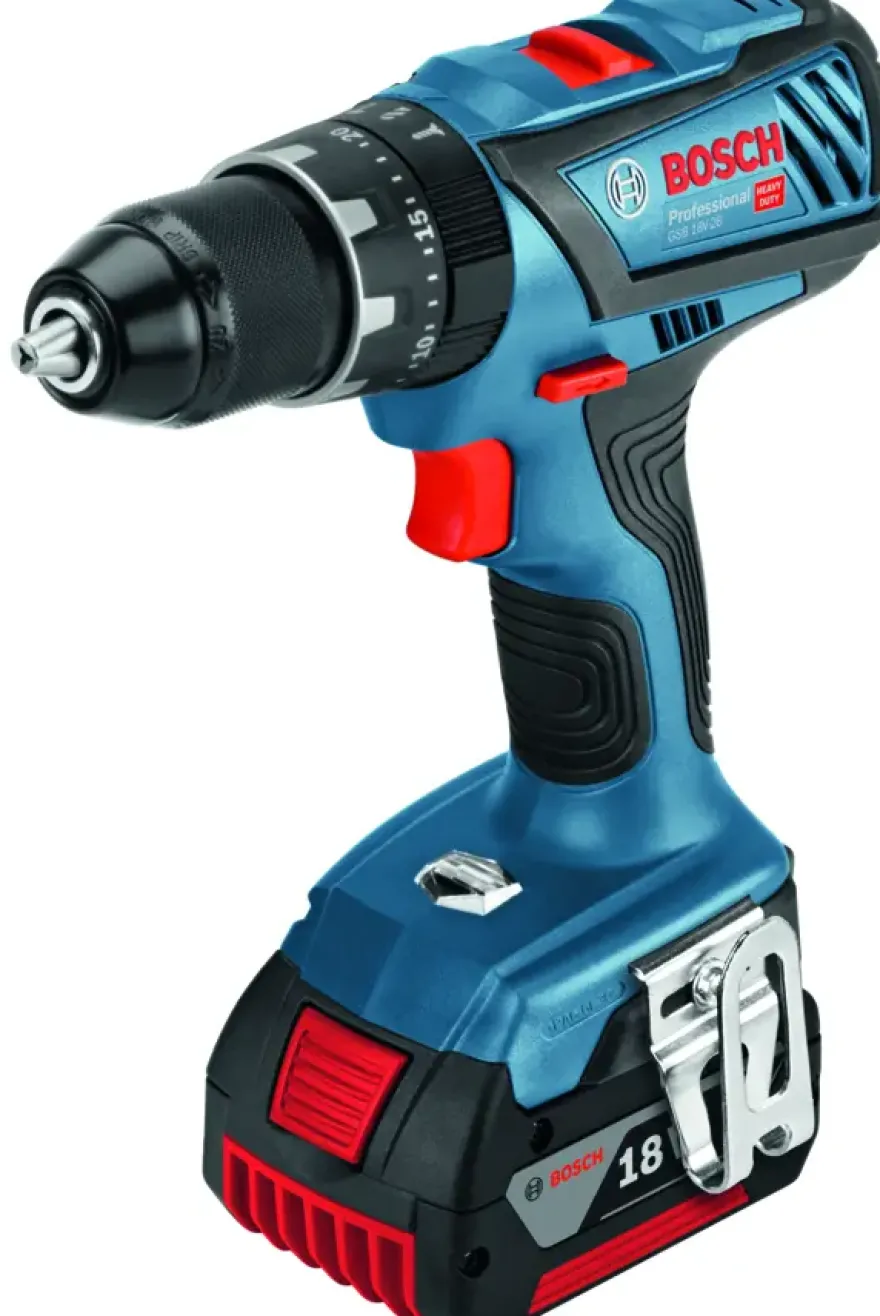 Bosch Professional 18V klopboormachine (63Nm) GSB 18V-28 incl. 2 accu's 4.0Ah + lader en L-BOXX