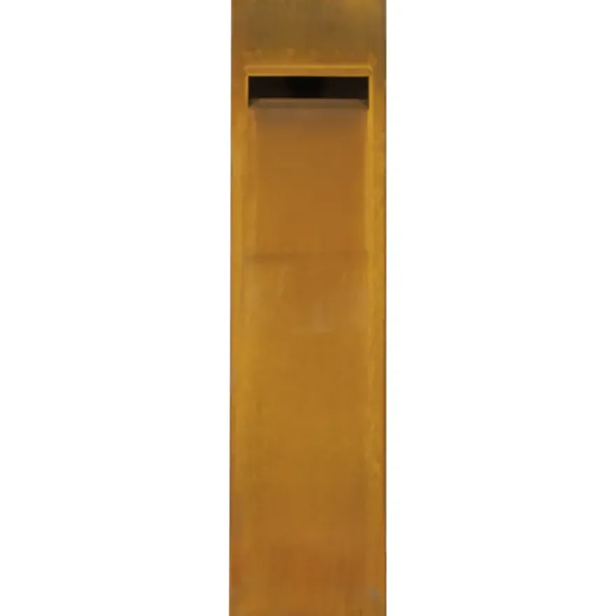 Brievenbus modern staand cortenstaal 121 x 31 x 31 cm