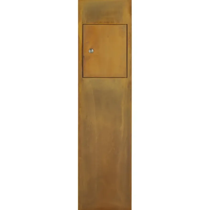 Brievenbus modern staand cortenstaal 121 x 31 x 31 cm