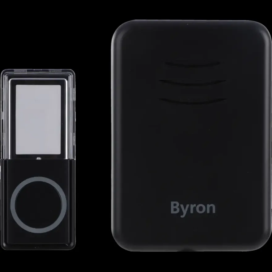 Byron DBY-22352 Draadloze deurbelset plugin 150m Zwart