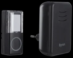 Byron DBY-22352 Draadloze deurbelset plugin 150m Zwart