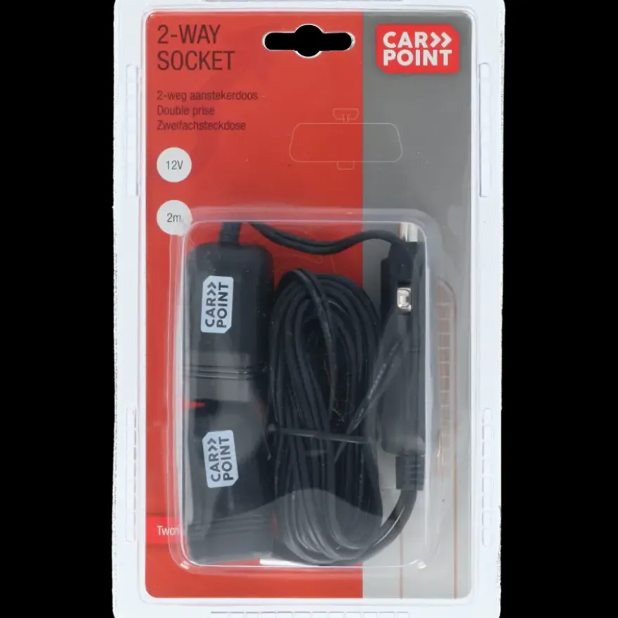 Carpoint dubbele verlengkabel tbv 12 volt lengte 2x2M