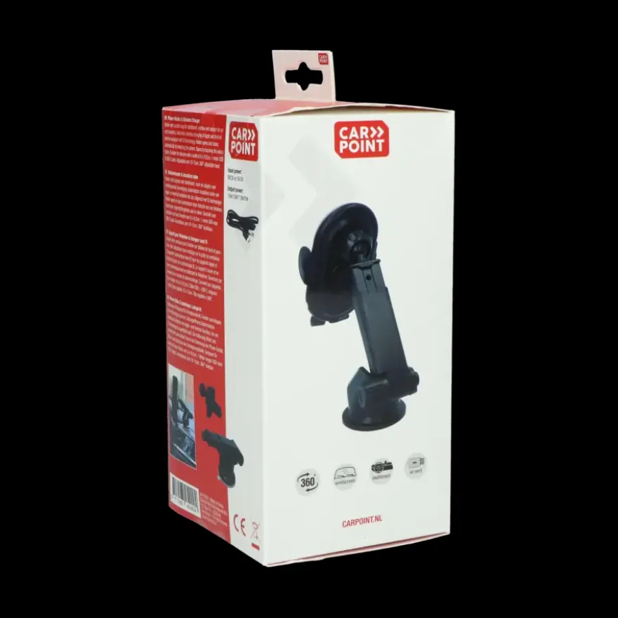 Carpoint 3in1 telefoonhouder auto & Draadloze Qi Lader