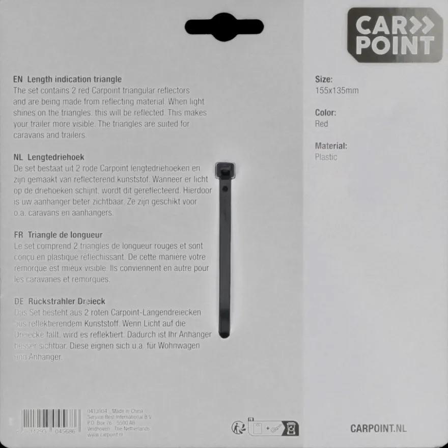 Carpoint Lengtedriehoeken 2 Stuks