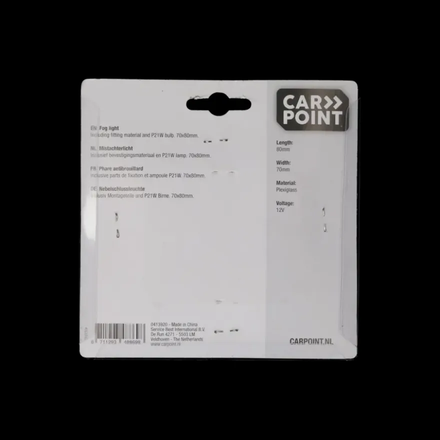 Carpoint Mistachterlicht 70x80mm 12V e4-47333
