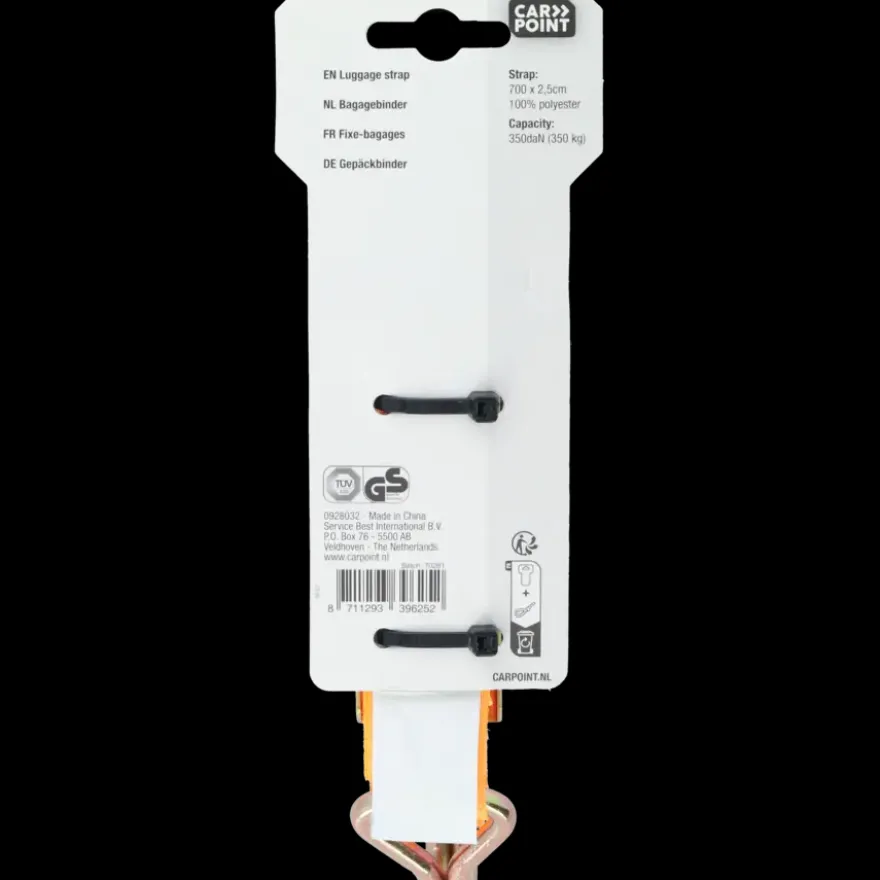 Carpoint Ratel Spanband en Haken 7 Meter