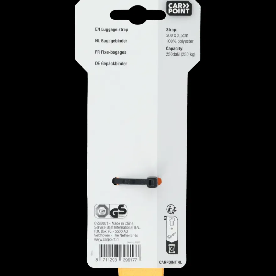 Carpoint Spanband met Klem 5m x 25mm