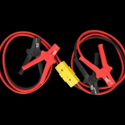 Carpoint startkabel 500A met gele veiligheidsplug met polariteitsaanduiding