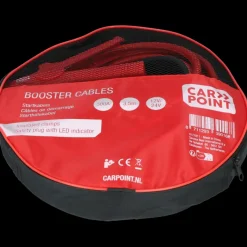 Carpoint startkabel 500A met gele veiligheidsplug met polariteitsaanduiding