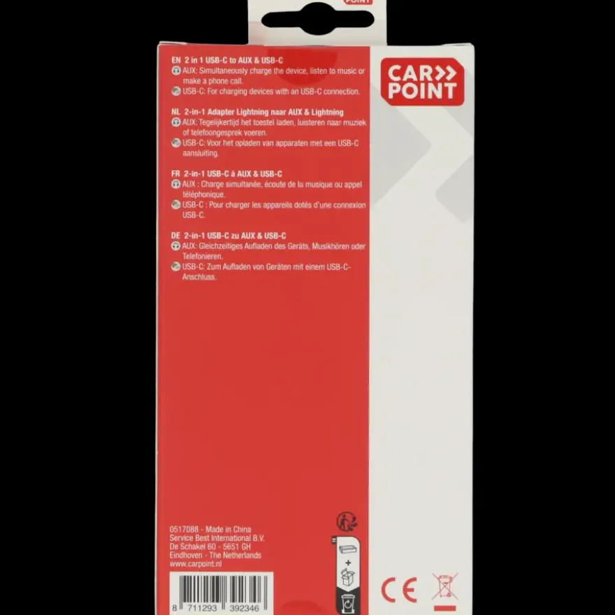 Carpoint USB-C adapter 2 in 1