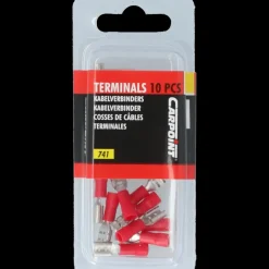 Carpoint vlakstekkerh 741 4.8x0.5 rood 10 stuks