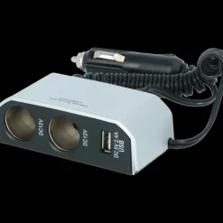 Carpoint 2-weg 12V stekkerdoos 2x12V en 1X USB
