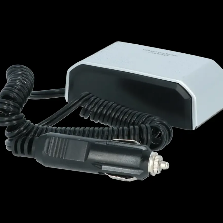 Carpoint 2-weg 12V stekkerdoos 2x12V en 1X USB