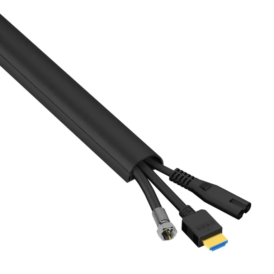 D-line kabelgoot halfrond zwart 30/15 mm 1 meter