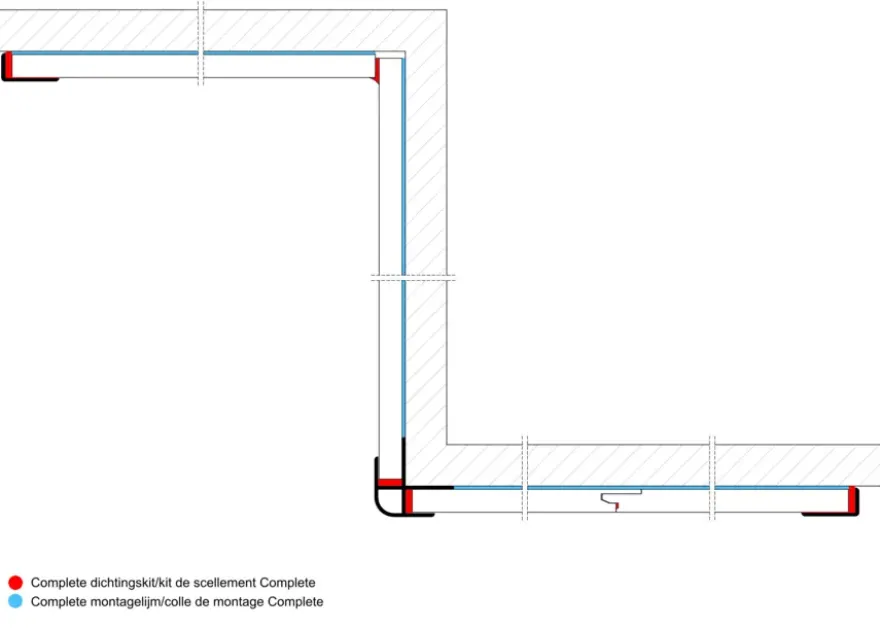 Douchepaneel Vieste 242x60 cm