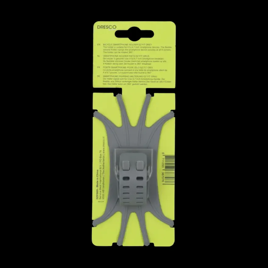 Dresco EZ Fit telefoonhouder fiets grijs