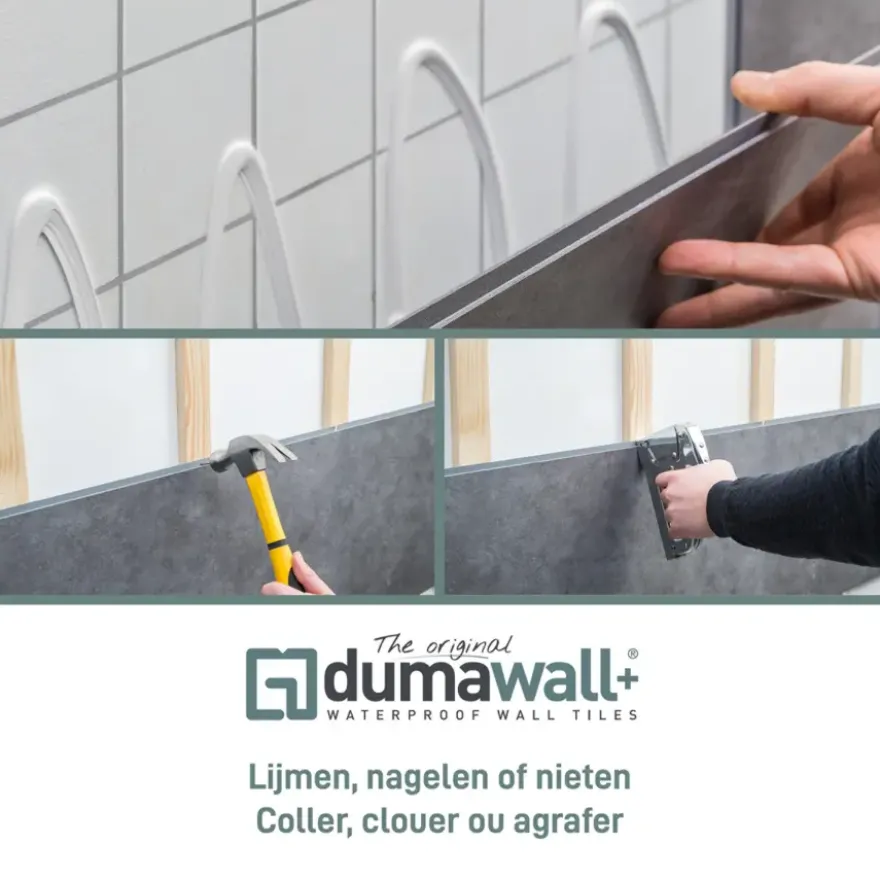 Dumawall+ wandtegel kunststof Evora glans 1,95m² 37,5x65cm 8 stuks