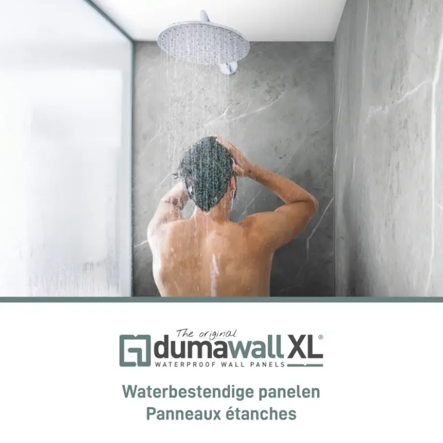 Dumawall XL kunststof wandbekleding Trapani glans 4,68m² 90x260cm - 2 stuks