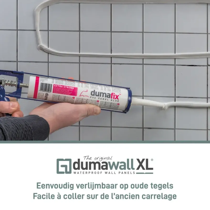 Dumawall XL kunststof wandbekleding Trapani glans 4,68m² 90x260cm - 2 stuks