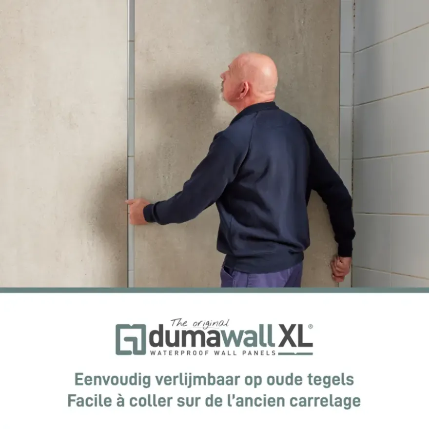 Dumawall XL kunststof wandbekleding Trapani glans 4,68m² 90x260cm - 2 stuks
