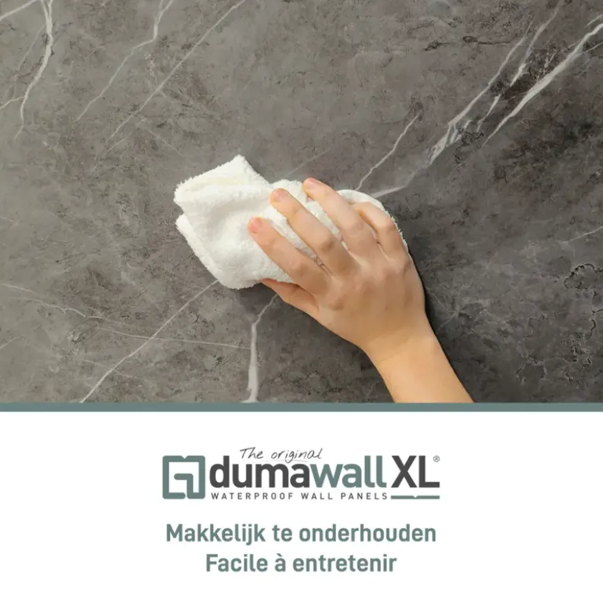 Dumawall XL kunststof wandbekleding Trapani glans 4,68m² 90x260cm - 2 stuks