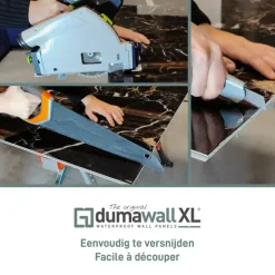 Dumawall XL kunststof wandbekleding Evora glans 4,68m² 90x260cm - 2 stuks