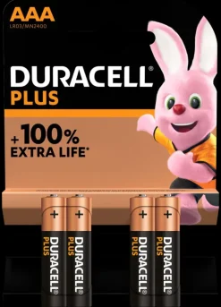 Duracell Batterij AAA Alkaline Plus 4 stuks